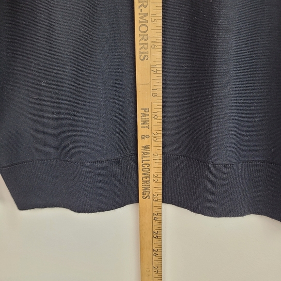 Tahari T crew neck black sweater sequin detail raglan sleeve mob wife cozy NWT M - Picture 5 of 12